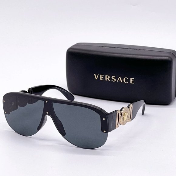 New Versace Black Unisex Sunglasses